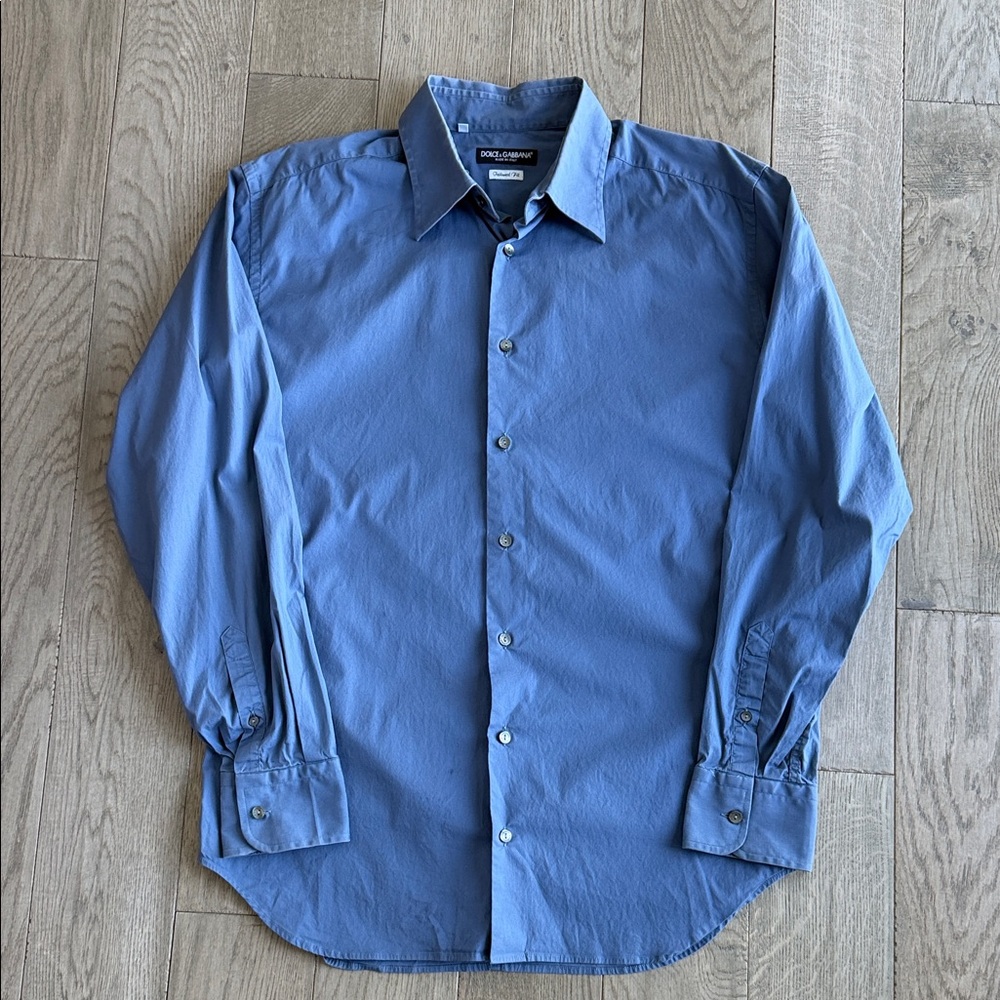Dolce & Gabbana Men's Classic Blue Dress Shirt